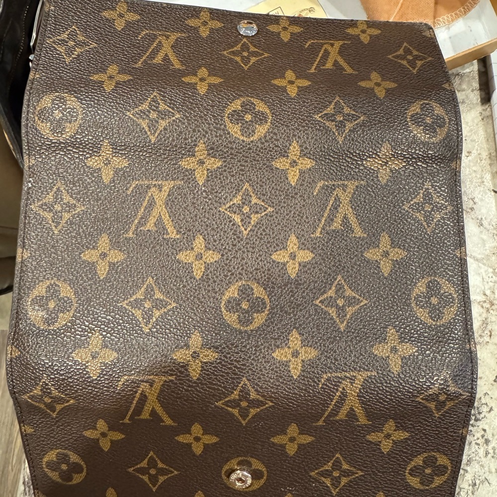 Luxury Brown Monogram Checkbook wallet